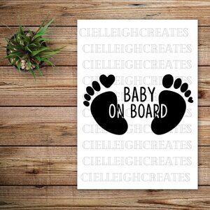 *2 for $20* Baby on Board Vinyl decal Sticker Handcrafted
